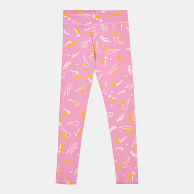 Nike Kids' Sportswear Essential Mid-Rise Leggings (Older Kids) Pink