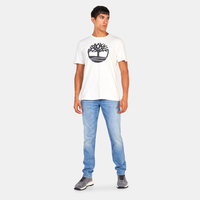 Timberland Men's Tree Logo Seasonal Camo T-Shirt White image number 2