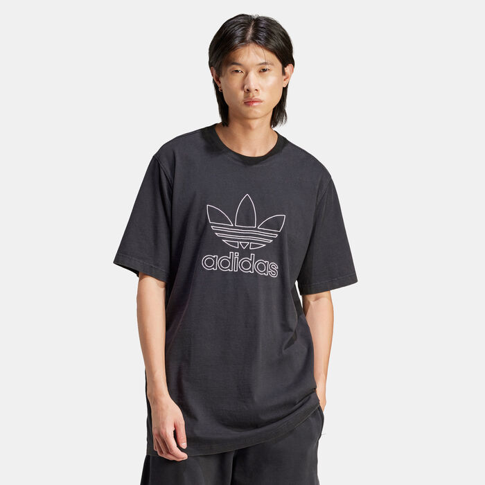adidas Originals Men's Adicolor Outline Trefoil T-Shirt Black adidas Originals Men's Adicolor Outline Trefoil T-Shirt Black image number 0