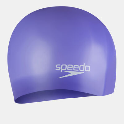 Speedo Plain Moulded Swim Cap Blue