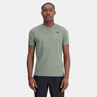New Balance Men's Tenacity Heathertech T-Shirt Green New Balance Men's Tenacity Heathertech T-Shirt Green