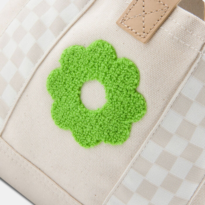 Vans Women's Mended Check Mini Tote Bag Beige image number 4