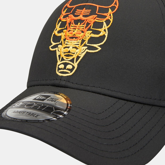 New Era Men's Stack Logo 9FORTY Chicago Bulls Cap Black image number 2