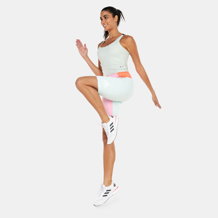 adidas Women's Colourblock Sports Leggings Pink image number 2