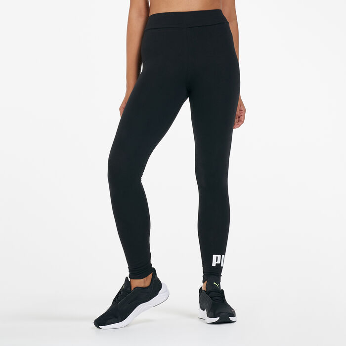 PUMA Women's Essential Logo Leggings Black PUMA Women's Essential Logo Leggings Black image number 1