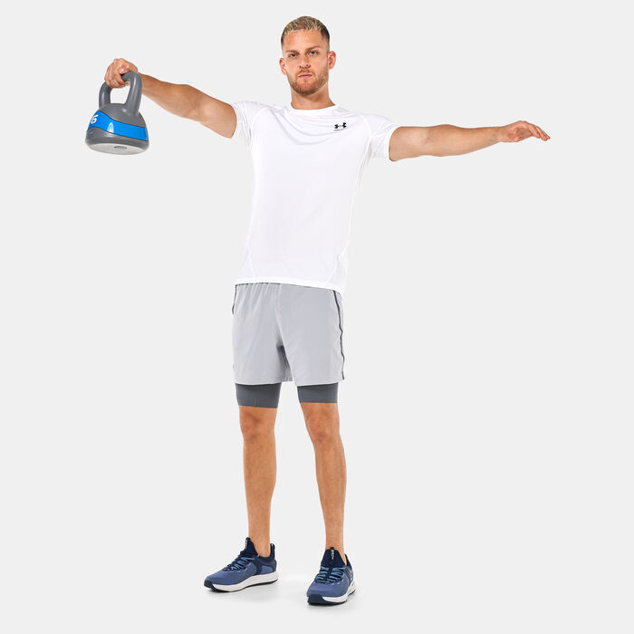 Under Armour Men's HeatGear® Armour Fitted T-Shirt White Under Armour Men's HeatGear® Armour Fitted T-Shirt White image number 2