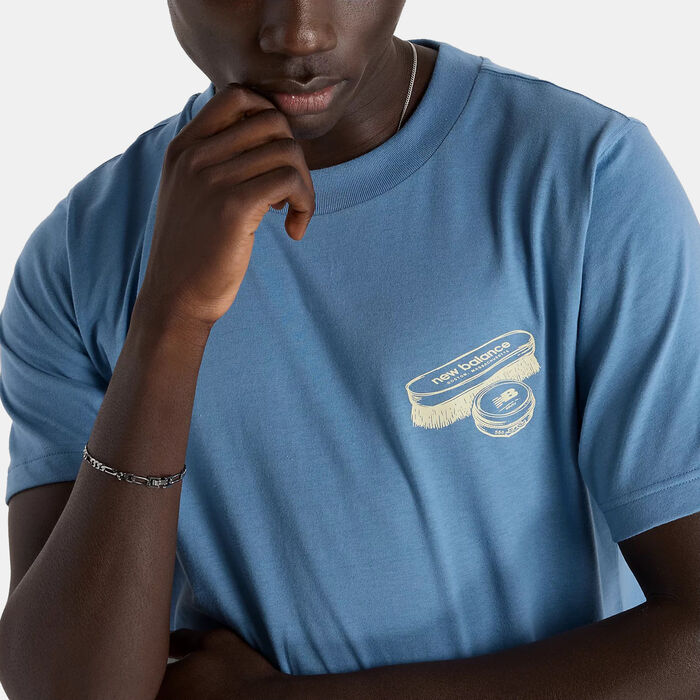 New Balance Men's Shine T-Shirt Blue image number 3