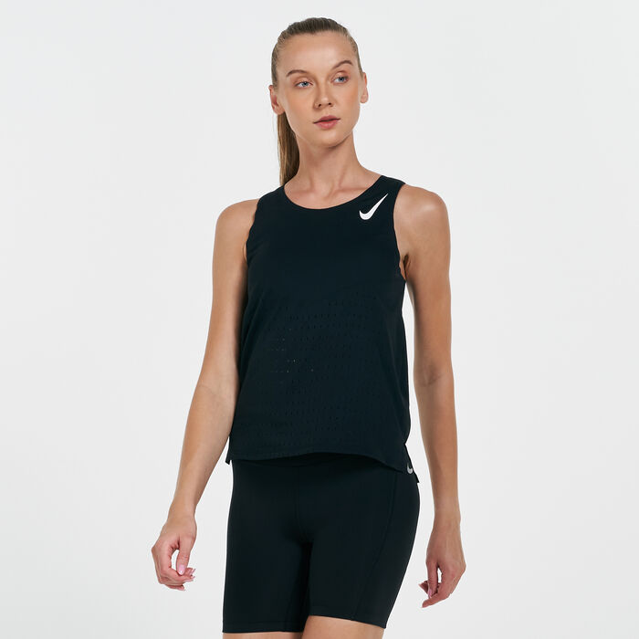 Nike Women's Aeroswift Running Tank Top Black Nike Women's Aeroswift Running Tank Top Black image number 0