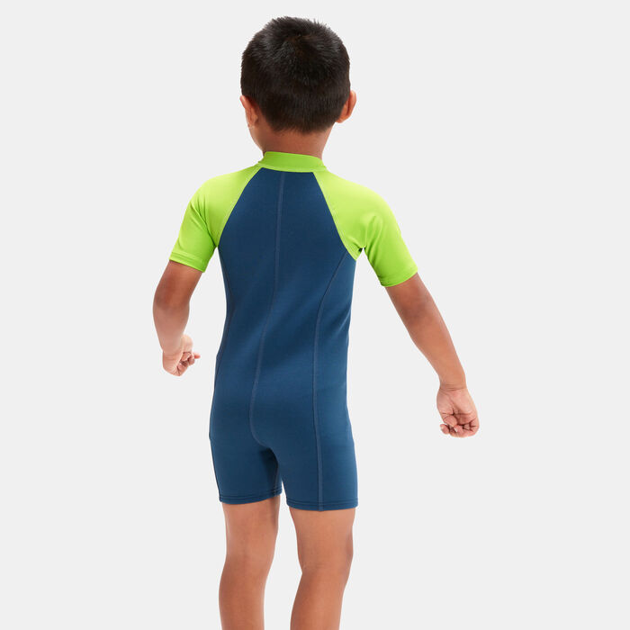 Speedo Kids' Learn to Swim Essential One-Piece Swimsuit Blue Speedo Kids' Learn to Swim Essential One-Piece Swimsuit Blue image number 1