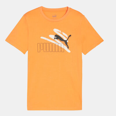 PUMA Kids' ESS+ Logo Lab Summer T-Shirt Orange