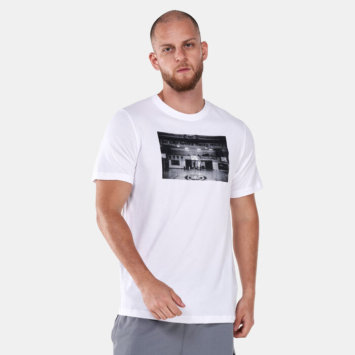 Nike Men's Dri-FIT Photo Basketball T-Shirt White image number 0
