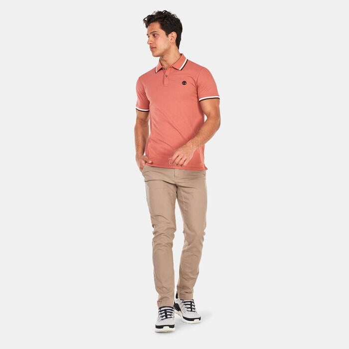 Timberland Men's Millers River Tipped Pique Polo Shirt Brown Timberland Men's Millers River Tipped Pique Polo Shirt Brown image number 2