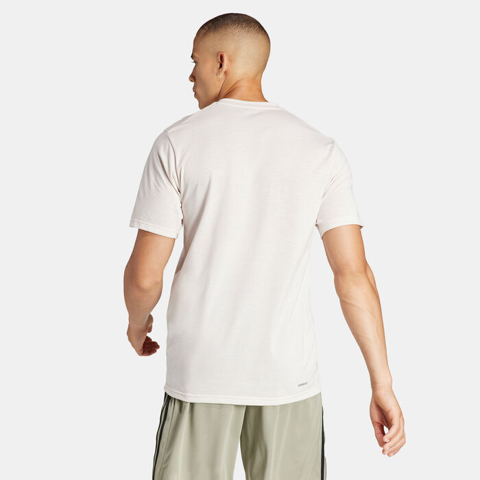 adidas Men's Train Essentials Feelready Training T-Shirt Beige image number 1