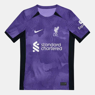 Nike Kids' Dri-FIT Liverpool F.C. Stadium 3rd Football Jersey - 2023/24 (Older Kids) Purple
