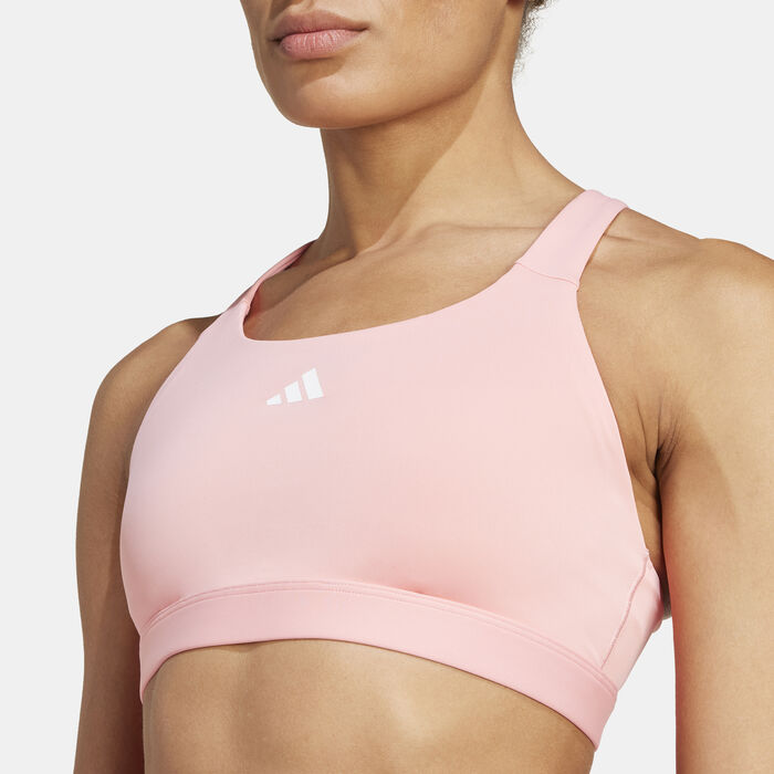 adidas Women's TLRDREACT High-Support Training Sports Bra Pink adidas Women's TLRDREACT High-Support Training Sports Bra Pink image number 3