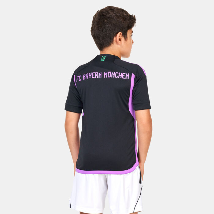 adidas Kids' FC Bayern Munich Away Jersey - 2023/24 Black image number 1