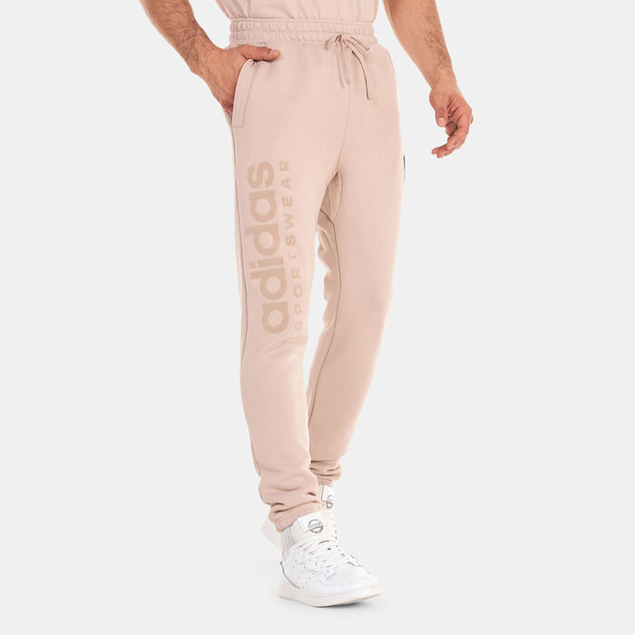 adidas Men's Fleece Lounge Joggers Beige image number 0