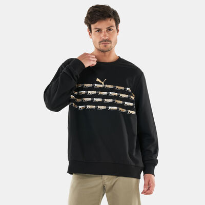 PUMA Men's Classics Graphics French Terry Crewneck Sweatshirt Black