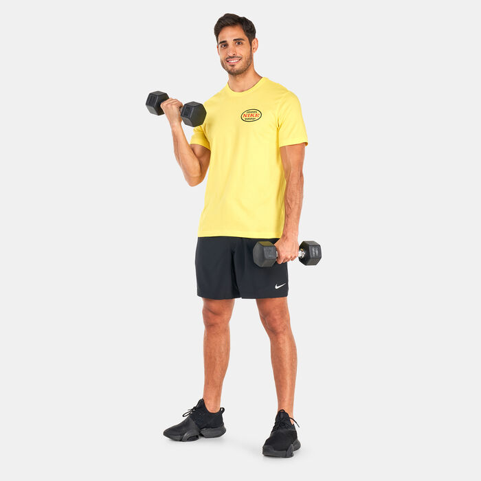 Nike Men's Body Shop Dri-FIT Fitness T-Shirt yellow Nike Men's Body Shop Dri-FIT Fitness T-Shirt yellow image number 2
