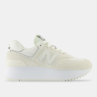 New Balance Women's 574+ Shoes Beige