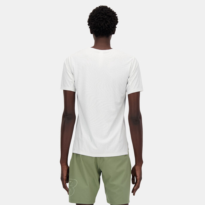 New Balance Men's Athletics Jacquard Training T-Shirt Grey image number 1