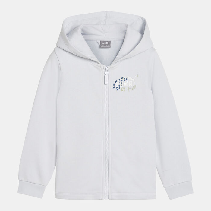 PUMA Kids' Essential+ Full-Zip Hoodie Blue PUMA Kids' Essential+ Full-Zip Hoodie Blue image number 0