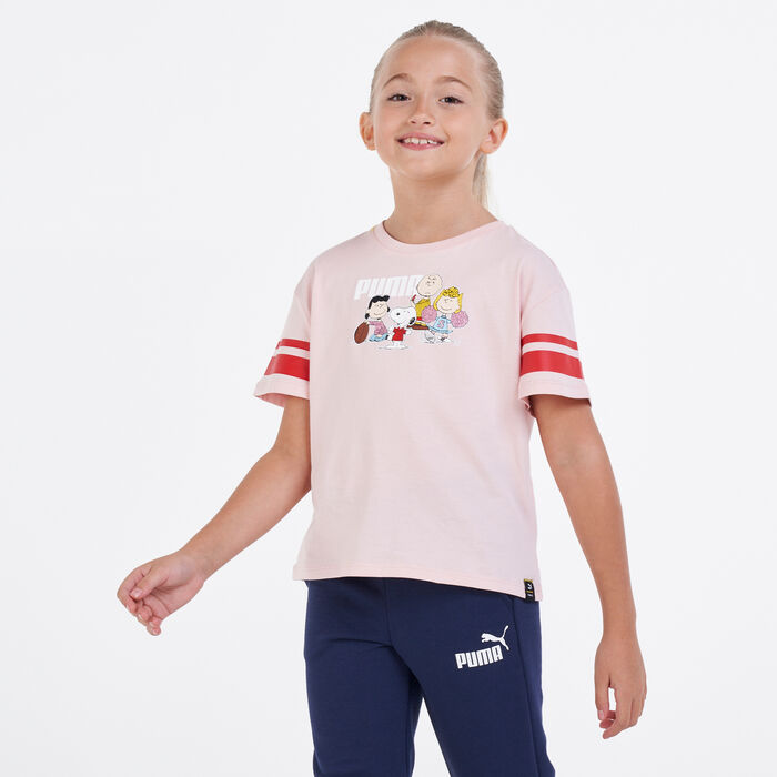 PUMA Kids' X PEANUTS T-Shirt Pink PUMA Kids' X PEANUTS T-Shirt Pink image number 0
