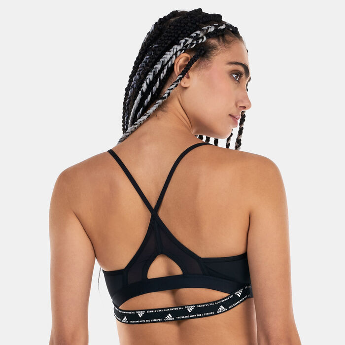 adidas Women's Aeroreact Training Sports Bra Black adidas Women's Aeroreact Training Sports Bra Black image number 1