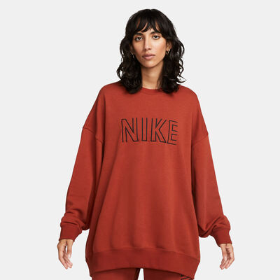 Nike Women's Oversized French Terry Sweatshirt Brown