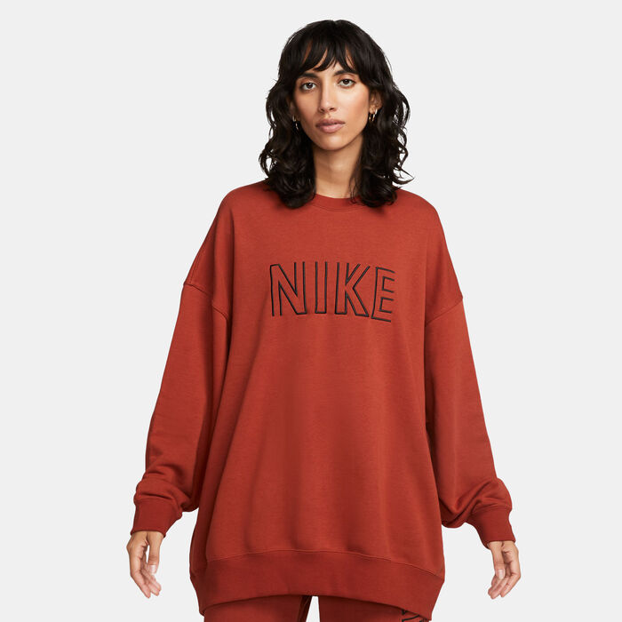 Nike Women's Oversized French Terry Sweatshirt Brown Nike Women's Oversized French Terry Sweatshirt Brown image number 0
