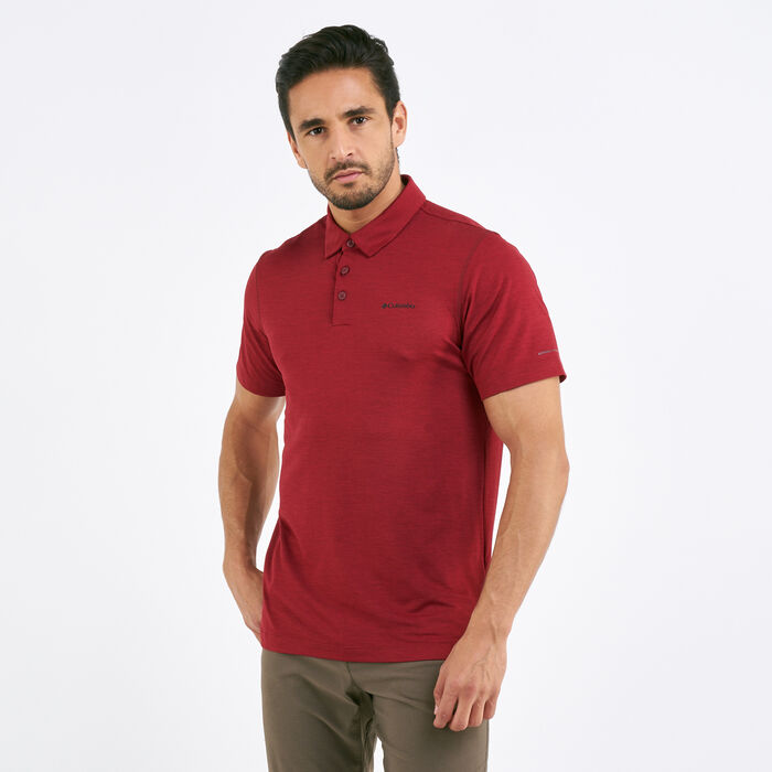 Columbia Men's Tech Trail™ Polo T-Shirt Red Columbia Men's Tech Trail™ Polo T-Shirt Red image number 0