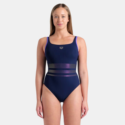 Arena Women's Shapewear Rosa Wing Back One-Piece Swimsuit Blue