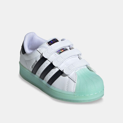 adidas Originals Kids' Superstar LED Lights Shoes White