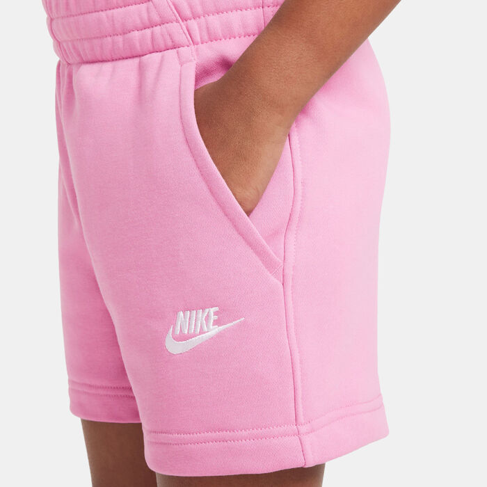 Nike Kids' Sportswear Club Fleece Shorts Pink Nike Kids' Sportswear Club Fleece Shorts Pink image number 4
