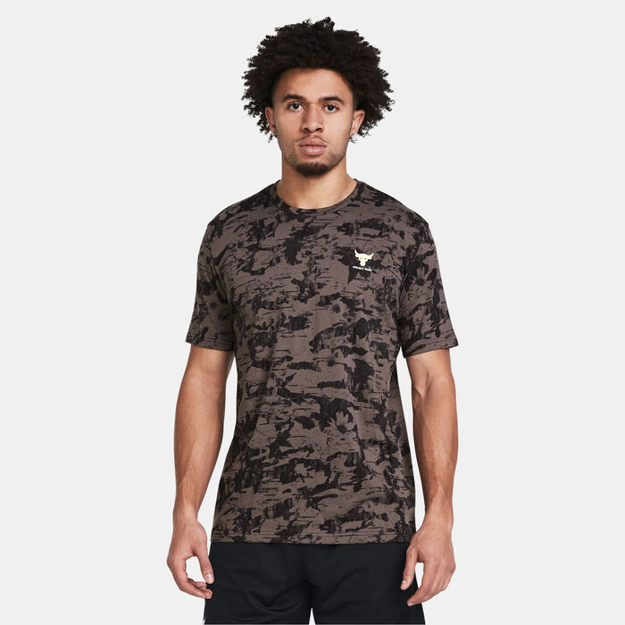 Under Armour Men's Project Rock Printed Graphic T-Shirt Grey Under Armour Men's Project Rock Printed Graphic T-Shirt Grey image number 0