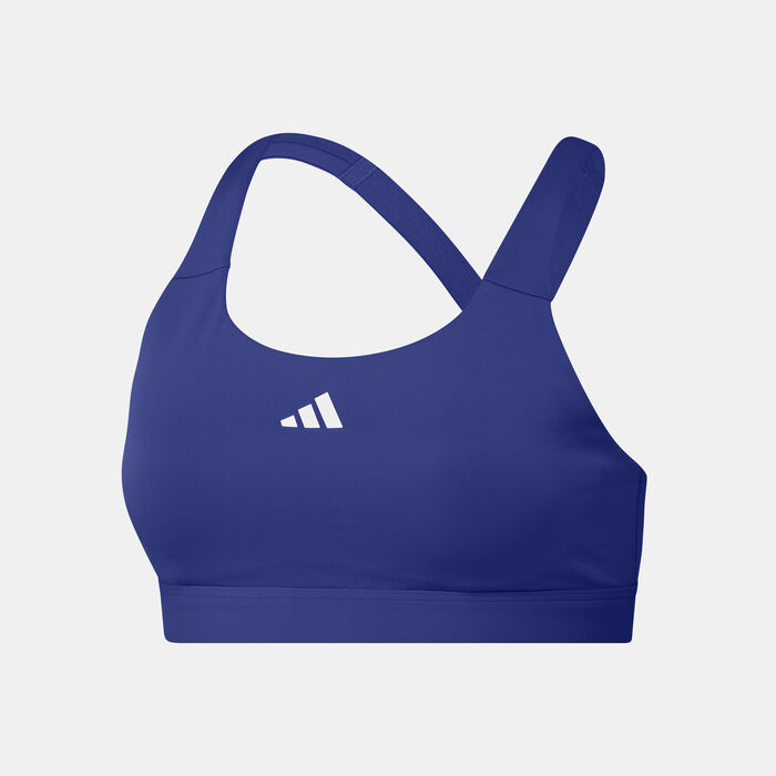 adidas Women's TLRDREACT High-Support Training Sports Bra Blue adidas Women's TLRDREACT High-Support Training Sports Bra Blue image number 0
