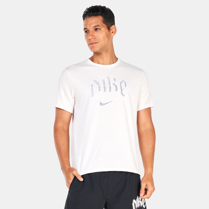 Nike Men's Dri-FIT RUN Division Miler T-Shirt White Nike Men's Dri-FIT RUN Division Miler T-Shirt White image number 0