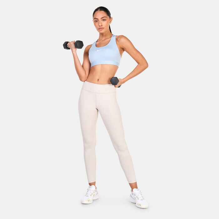 Nike Women's Dri-FIT Swoosh Medium-Support Training Sports Bra Blue image number 2