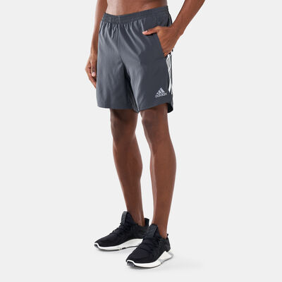 adidas Men's Own The Run 3-Stripes Shorts Grey