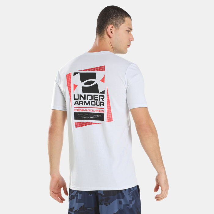 Under Armour Men's UA Multicolor Box Logo T-Shirt Grey image number 1