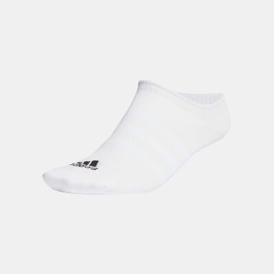 adidas Men's Thin and Light No-Show Socks (3-Pack) White