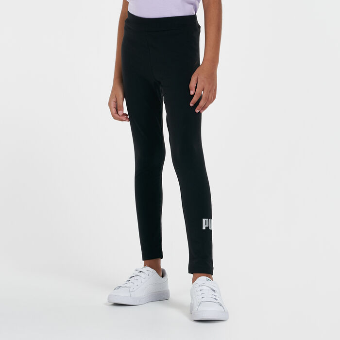 PUMA Kids' Essentials+ Logo Leggings Black PUMA Kids' Essentials+ Logo Leggings Black image number 0
