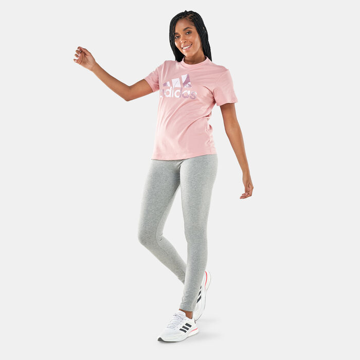 adidas Women's Essentials Logo Print T-Shirt Pink image number 2