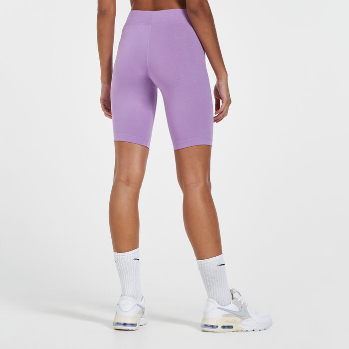 Nike Women's Sportswear Essential Mid-Rise Biker Shorts Purple Nike Women's Sportswear Essential Mid-Rise Biker Shorts Purple image number 1
