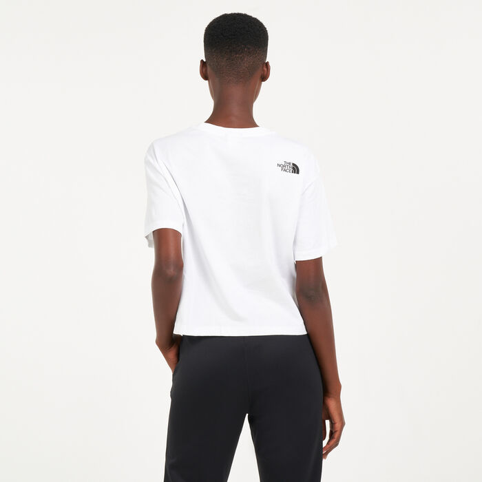 The North Face Women's Cropped Fine T-Shirt White The North Face Women's Cropped Fine T-Shirt White image number 1