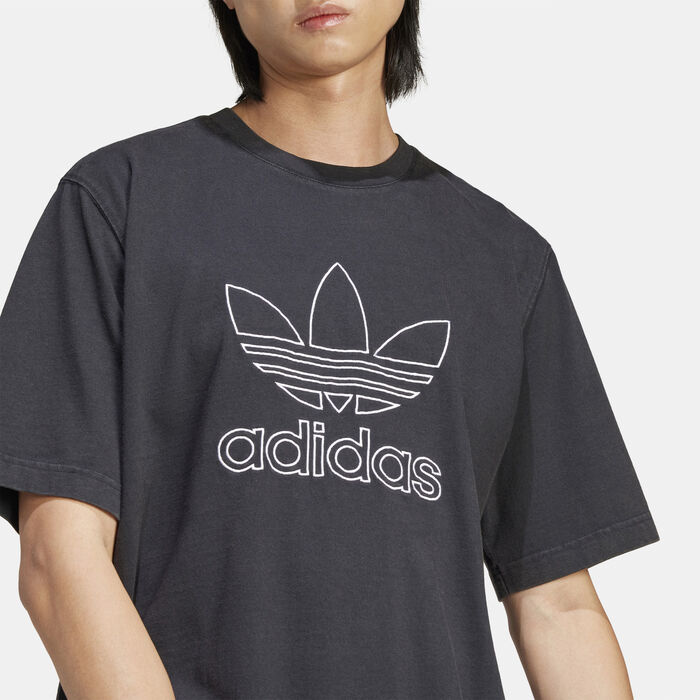 adidas Originals Men's Adicolor Outline Trefoil T-Shirt Black adidas Originals Men's Adicolor Outline Trefoil T-Shirt Black image number 3