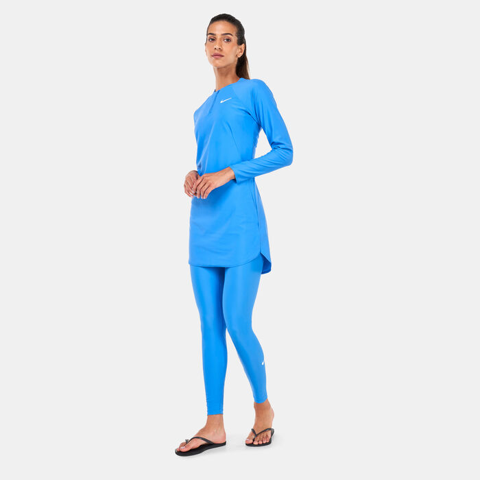 Nike Swim Women's Slim Fit Swimming Leggings Blue Nike Swim Women's Slim Fit Swimming Leggings Blue image number 2