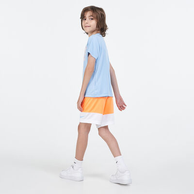 Nike Kids' Dri-FIT T-Shirt & Shorts Set Orange Nike Kids' Dri-FIT T-Shirt & Shorts Set Orange
