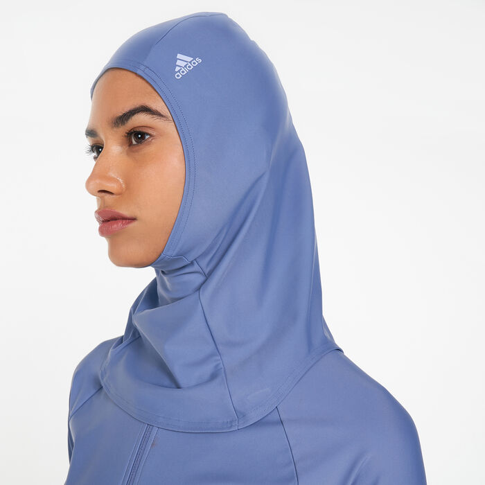 adidas Women's 3-Stripes Swimming Hijab Blue image number 1