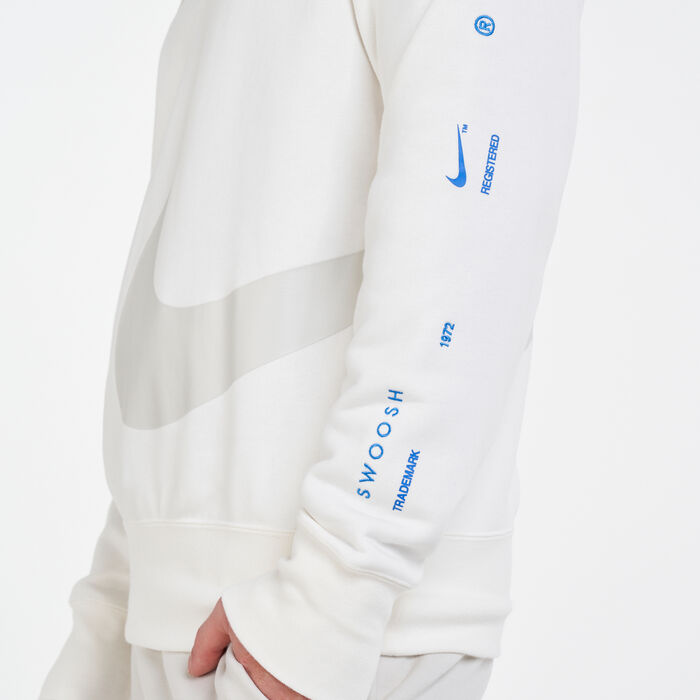 Nike Men's Sportswear Swoosh Crewneck T-Shirt White image number 3